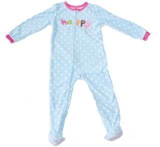 Carter's Microfleece Girls Footed Sleeper HAPPY (4T) Clothing