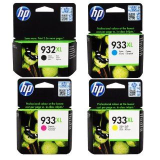 HP 932XL 933XL 4 Pack Set  Black and Color Inkjet Set 1 HP 932XL Black CB053AN Electronics