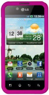 Decoro CRLGP970HP Premium Protector Case for LG LS855/Marquee/US855/P970/Optimus   Retail Packaging   Rubber Hot Pink Cell Phones & Accessories
