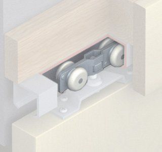 Hafele 940.84.013 Alu 80 Double Roller Running Gear for Top Hung 176 Lb. Wood Sliding Doors, N/A   Tools Products  