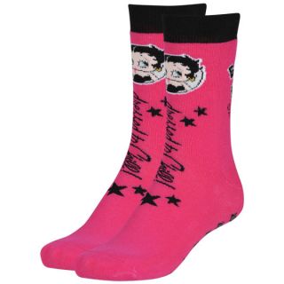 Betty Boop Womens 3 Pack Gift Set Slouch Socks   Black/Pink/Ecru      Womens Clothing