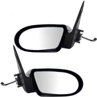 New Pair Set Manual Remote Side View Mirror Glass Automotive