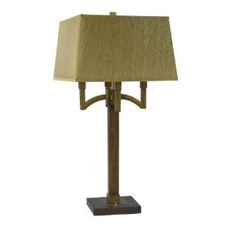 Cal Lighting BO 983 Table Lamp with Beige Fabric Shades, Bronze Finish    