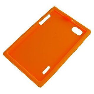 Silicone Skin Cover for LG Intuition VS950, Orange Cell Phones & Accessories