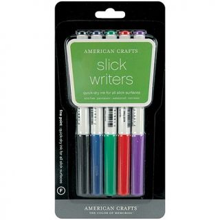 Slick Writer Marker 5 Pack  Fine Point Black, Blue, Red, Green and Purple