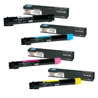 Lexmark C950DE Toner Cartridge Set (OEM) Black, Cyan, Magenta, Yellow Electronics