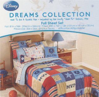 Disney Sports Fan Full Sheet Set   4pc American Sports Sheets Full Double Bed   Childrens Pillowcase And Sheet Sets