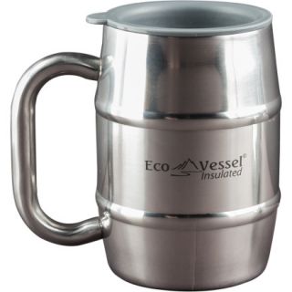 Eco Vessel Double Barrel Beer Mug with Lid