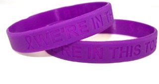 Purple Ribbon Awareness Silicone Bracelet Buy 1 Give 1 Stretch Bracelets Jewelry