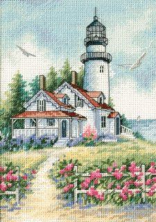 Dimensions Needlecrafts Counted Cross Stitch, Scenic Lighthouse