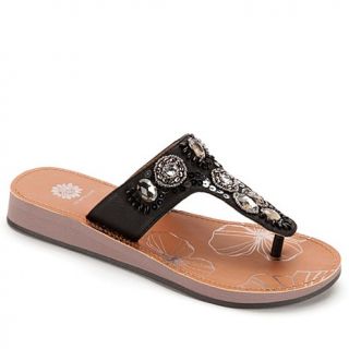 Yellow Box® "Kabuki" Embellished Thong Sandal