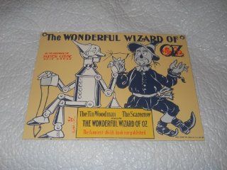 Wizard of OZ Porcelain on Steel Sign Tin WoodMan & Scarecrow Wonderful Wizard of Oz Ande Rooney Yellow   Decorative Signs