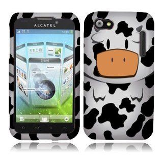 NEXTKIN Hard Crystal Snap On Protector Cover Case For Alcatel One Touch 995 Ultra   Milk Cow Cell Phones & Accessories