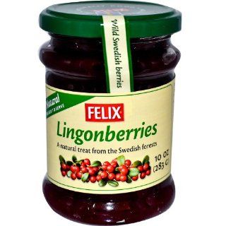 Felix Wild Lingonberry 10.0 OZ (Pack of 6)  Jellies  Grocery & Gourmet Food