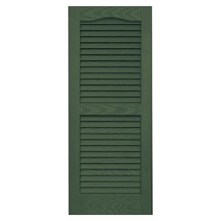 Vantage 2 Pack Moss Louvered Vinyl Exterior Shutters (Common 35 in x 14 in; Actual 34.68 in x 13.875 in)