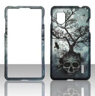 2D Tree Skull LG Optimus G LS970 Sprint / LG Eclipse 4G LTE AT&T Case Cover Hard Phone Case Snap on Cover Rubberized Touch Protector Cases Cell Phones & Accessories