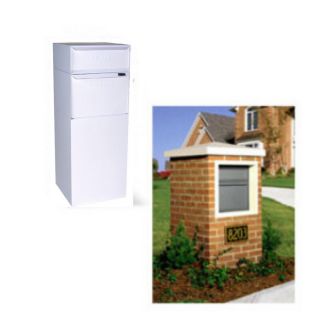 dVault 20 in x 40 in White Lockable Mailbox