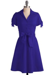 Cobalt of Inspiration Dress  Mod Retro Vintage Printed Dresses