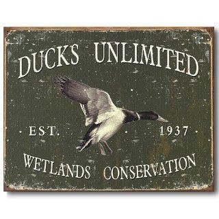 Ducks Unlimited Wetlands Conservation Tin Sign   Prints