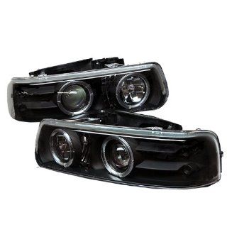 Spyder Auto Chevy Silverado 1500/2500/3500/Chevy Suburban 1500/2500/Chevy Tahoe Black Halogen LED Projector Headlight Automotive