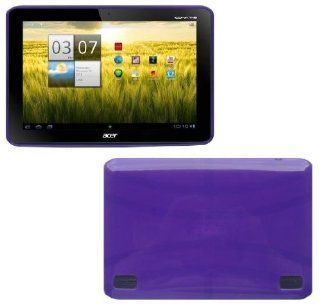 HappyZone   Rubberized TPU Skin Case Cover (Purple) for Acer Iconia A200 10.1" WiFi Tablet Computers & Accessories