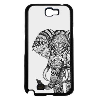 Elephant with Aztec Tribal Pattern Samsung GALAXY Note II 2 Hard Case Cell Phones & Accessories