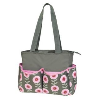 Baby Essentials Floral 5 in 1 Diaper Bag   Grey/