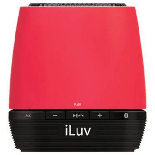 iLuv MobiOne Bluetooth Portable Speaker with Mic   Red      Electronics