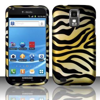 Samsung Hercules T989 Galaxy S2 Case (T Mobile) Exquisite GoldnBlack Zebra Hard Cover Protector with Free Car Charger + Gift Box By Tech Accessories Cell Phones & Accessories