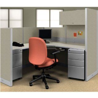 Trendway 72"W x 72"D x 66"H Freestanding Single Station Cubicle  Office Workstations 