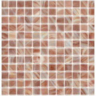 Elida Ceramica Recycled Soft Rose Glass Mosaic Square Indoor/Outdoor Wall Tile (Common 12 in x 12 in; Actual 12.5 in x 12.5 in)