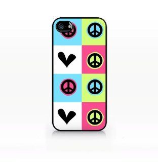 Heart and Hippy   Patterns collection   Flat Back, iPhone 5 case, iPhone 5s case, Hard Plastic Black case   GIV IP5 100 BLACK Cell Phones & Accessories