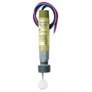 Dwyer Flotect Series L6 Liquid Level Switch, Brass Upper and SS Lower Housing, Polypropylene Spherical Float, Side Wall Mounting, 2000 psig, 0.9 Min. Sp. Gr. Electronic Component Liquid Level Sensors