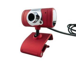 Ayangyang Red Flexible High Resolution USB Webcam with Microphone/Clip for Laptop Computers & Accessories
