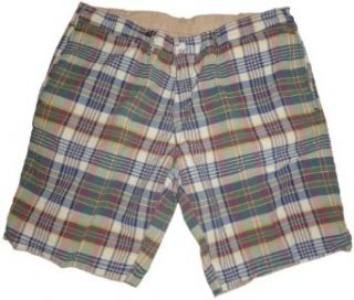 Ralph Lauren Polo Men's Reversible Shorts Blue Plaid/Khaki, 38W at  Mens Clothing store