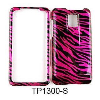 Tmobil LG G2X P999 Accessory   Pink Zebra Designer Protective Hard Case Cover Cell Phones & Accessories