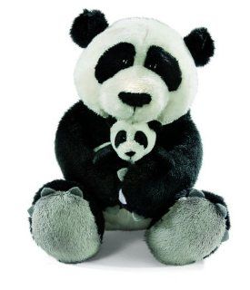 Medium Plush Panda holding Baby Toys & Games