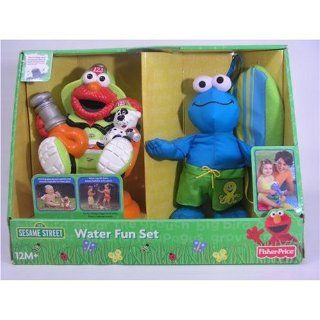 Sesame Street Water Fun Set  Elmo and Cookie Monster Toys & Games