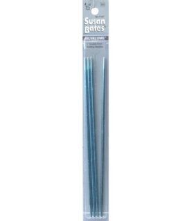 Susan Bates 7 Inch Silvalume Double Point Knitting Needle, 3.5mm, Salmon, 4 Per Package