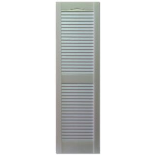 Custom Shutters llc. 2 Pack Paintable Louvered Vinyl Exterior Shutters (Common 62 in x 14 in; Actual 62 in x 14.5 in)