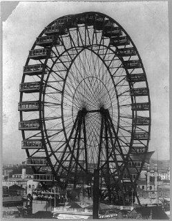 Photo Ferris wheel at Chicago World's Fair, c1893, buildings   Prints