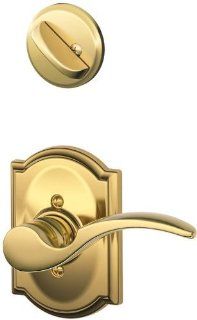 Schlage F59STA605CAMLH Interior Pack St. Annes Left Handed Interior Pack Lever Set with Single Cylinder Deadbolt and Decorative Camelot Rose   Door Levers  