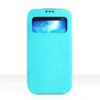 Mark Series Plastic PU leather Flip Galaxy S4 Case Blue Cell Phones & Accessories