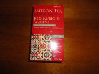SAFFRON TEA SAFFRON FUSIONS~RED RUBIO AND JASMINE~HAPPY TEA  Grocery Tea Sampler  Grocery & Gourmet Food