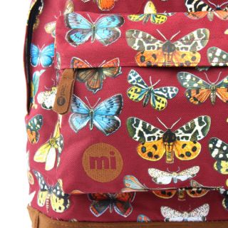 Mi Pac Butterfly Backpack   Burgundy      Womens Accessories