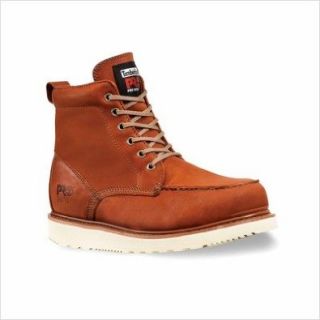 Timberland Pro 53008 Men's Pro Wedge Sole 6" Steel Toe Boot in Brown Footwear Shoes