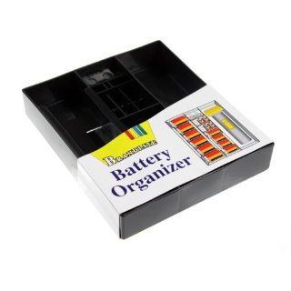 Brandlite Flashlight & Battery Organizer Black D C AA AAA 9V   Free Standing Cabinets