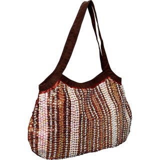 Global Elements Striped Sequin Handbag
