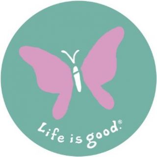 Life is good. 4" Sticker   Butterfly Clothing
