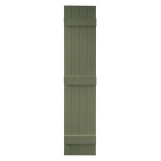 Vantage 2 Pack Colonial Green Board and Batten Vinyl Exterior Shutters (Common 67 in x 14 in; Actual 66.875 in x 13.875 in)